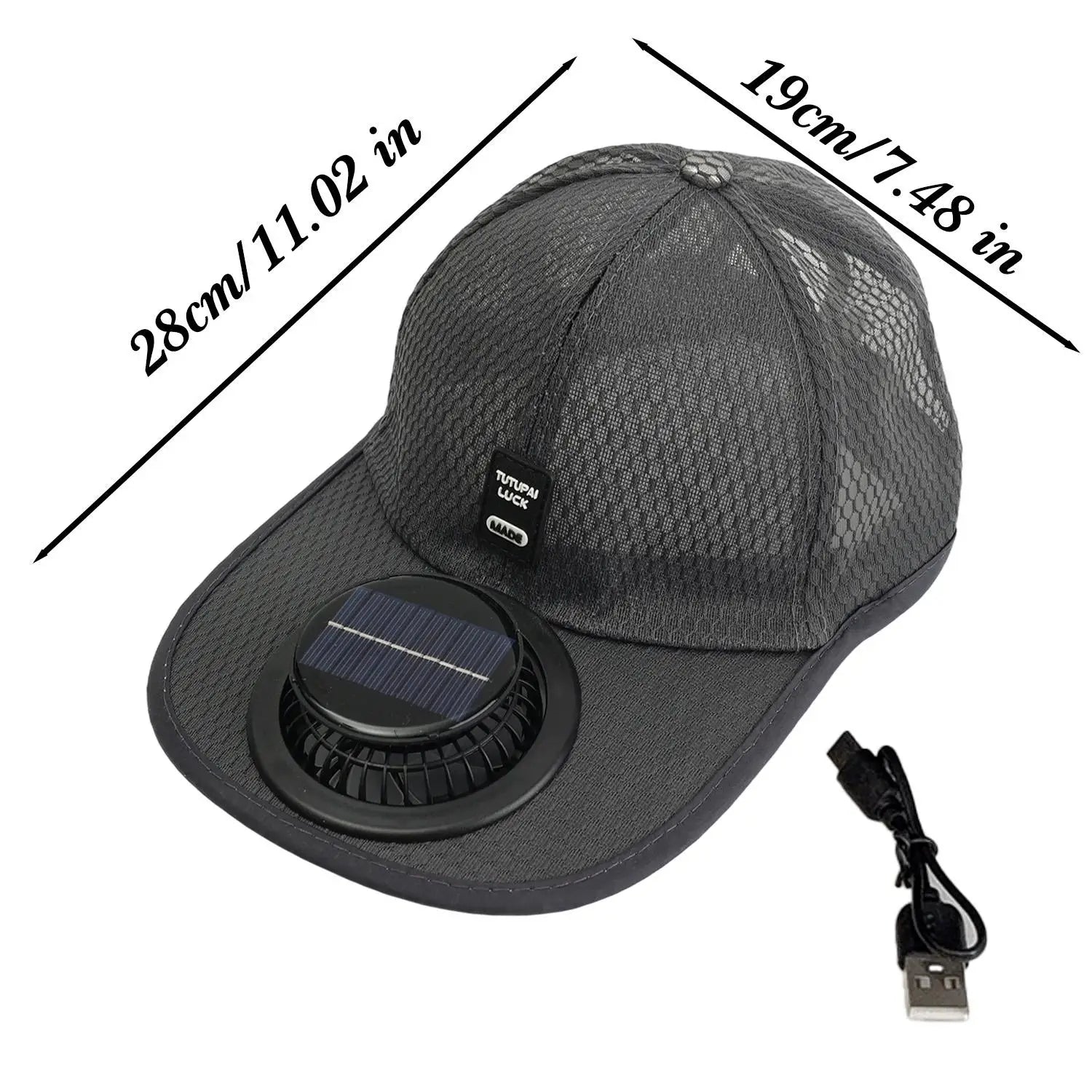 AirCap Gorra con Ventilador para combatir el calor.