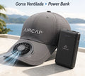 Pack AirCap Gorra con Ventilador + Batería Portátil, El Pack Definitivo